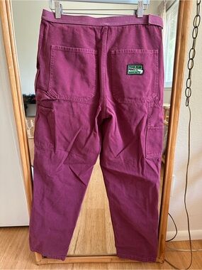 Brain Dead Men's Cargo Pants in Berry